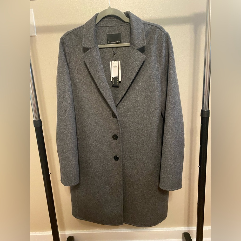 Banana Republic Dark Grey Wool Coat